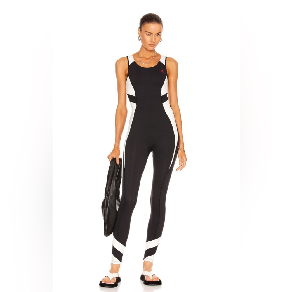 NWT~Perfect Moment Tignes Fitness Black and White Women's Jumpsuit-SZ M